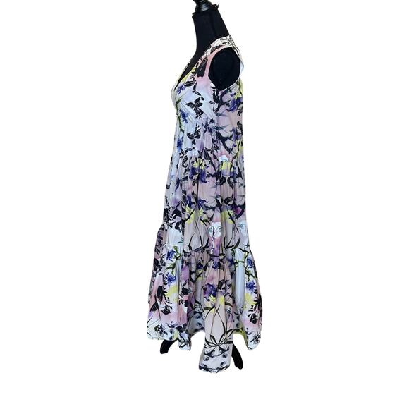 Bibhu Mohapatra Floral Tiered Ruffle Maxi Dress XS Cottage Cotton Sundress $475 - Picture 9 of 12